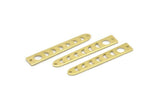 Brass Moon Charm, 24 Raw Brass Moon Phases Charms With 2 Holes (35x6x5x0.80mm) M02344