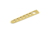Brass Moon Blank, 24 Textured Raw Brass Moon Phases Stamping Blanks (35x6x5x0.80mm) M02345