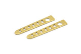 Brass Moon Blank, 24 Textured Raw Brass Moon Phases Stamping Blanks (35x6x5x0.80mm) M02345
