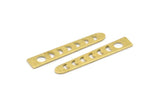Brass Moon Blank, 24 Textured Raw Brass Moon Phases Stamping Blanks (35x6x5x0.80mm) M02345