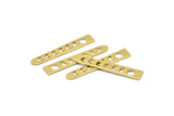 Brass Moon Blank, 24 Textured Raw Brass Moon Phases Stamping Blanks (35x6x5x0.80mm) M02345