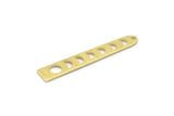 Brass Moon Charm, 24 Textured Raw Brass Moon Phases Charms With 1 Hole (35x6x5x0.80mm) M02346