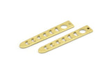 Brass Moon Charm, 24 Textured Raw Brass Moon Phases Charms With 1 Hole (35x6x5x0.80mm) M02347
