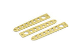 Brass Moon Charm, 24 Textured Raw Brass Moon Phases Charms With 2 Holes (35x6x5x0.80mm) M02348