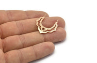 Gül Altın Kolye Bulgusu, 2 Halka, Tılsımlar, Küpeler, Bulgular (29x27x1mm) BS 1982 Q0452 ile 2 Gül Altın Kaplama Pirinç Kolye Bulgusu