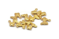 Altın Balık Tılsımı, 6 Altın Kaplama Pirinç Balık Kolye, Mücevher Malzemeleri, Bulgular (12x10mm) N0365