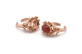 The King Ring Settings, Rose Gold Plated Ring Setting with Pad Size 12x10mm U044 Q0240