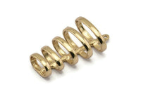 Gold Plated Spiral Pendant ,1 Gold Plated Brass Pendant with 5 Rings and 1 Loop (37x21x14mm) N0368 Q0193