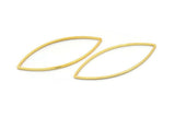 Gold Marquise Ring, 12 Gold Marquise Rings, Connectors, Charms  (16x41x0.80mm) BS 1167 q0037