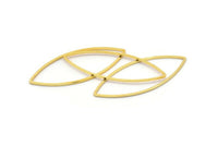 Gold Marquise Ring, 12 Gold Marquise Rings, Connectors, Charms  (16x41x0.80mm) BS 1167 q0037