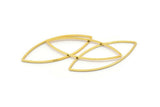 Gold Marquise Ring, 12 Gold Marquise Rings, Connectors, Charms  (16x41x0.80mm) BS 1167 q0037