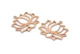 Lotus Çiçeği Kolye, 1 Gül Altın Kaplamalı Çekiçlenmiş Lotus Çiçeği Dokulu Kolye, 1 Halka, Küpeler (35x31x1,5 mm) BS 1919 Q0407