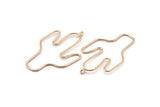 Kaktüs Küpe Telleri, 2 Gül Altın Kaplama Pirinç Kaktüs Küpe Parçası, Mücevher Malzemeleri, Parçalar, Tılsımlar (54x31x1mm) Bs 1701 Q0304