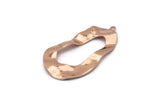 Rose Gold Drop Charm, 4 Rose Gold Plated Brass Irregular Charms With 1 Loop, Earrings, Pendants, Findings (32x18x0.60mm) D1260 Q0871