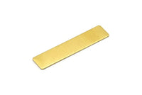 Brass Rectangle Bar, 12 Raw Brass Rectangle Stamping Blanks (42x9x0.70mm) C001