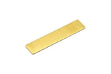 Brass Rectangle Bar, 12 Raw Brass Rectangle Stamping Blanks (42x9x0.70mm) C001