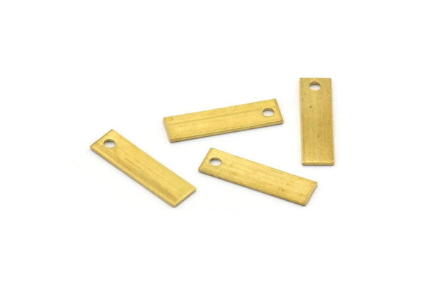 Raw Brass Charm, 25 Raw Brass Charms (4x15mm) a0835