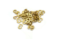 Brass 3-E Chain Connector, 50 Raw Brass Chain Connectors (8x5mm)  Brs 8124 L032