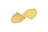 Brass Stamping Blank, 6 Raw Brass Stamping Blanks, Emblem (37x31x0.80mm) B0086
