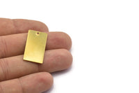 Brass Rectangle Bar, 8 Raw Brass Rectangle Stamping Blanks, Necklace Pendants (30x15x0.80mm) A0772
