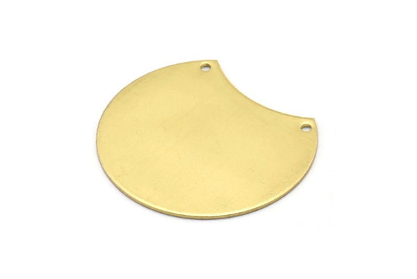 Brass Choker Finding, Raw Brass Round Necklace Findings With 2 Holes (38x31x0.80) N0510
