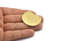 Brass Choker Finding, Raw Brass Round Necklace Findings With 2 Holes (38x31x0.80) N0510