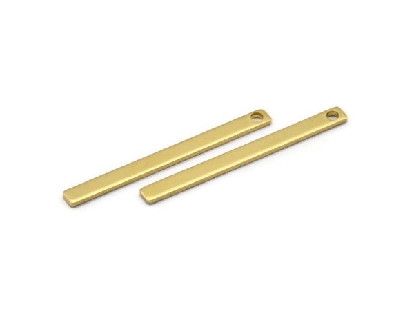 Modest Tiny Jewelry, 30 Raw Brass Bars (35x3x1mm) Brc152--a0830