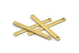 Minimalist Rectangle Bar, 60 Raw Brass Bars (35x3x1mm) Brc152--a0830