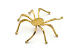 Brass Spider Settings, 40 Raw Brass Spider Setting Bases (50x50mm) N0058