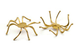 Brass Spider Settings, 40 Raw Brass Spider Setting Bases (50x50mm) N0058