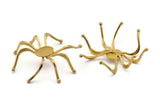 Brass Spider Settings, 2 Raw Brass Spider Setting Bases (50x50mm) N0058