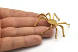 Brass Spider Settings, 40 Raw Brass Spider Setting Bases (50x50mm) N0058