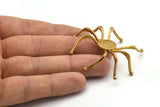 Brass Spider Settings, 2 Raw Brass Spider Setting Bases (50x50mm) N0058