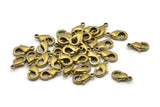 Raw Brass Parrot, 50 Raw Brass Lobster Claw Clasps (10x5mm) H0501 A0364