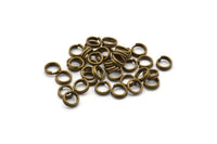 Çift Bölmeli Halka, 250 Ham Pirinç Çift Zıplama Halkası, Bölmeli Halkalar (6x0,80 mm) A0730