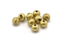 Brass Bead, Raw Brass Ball Beads (8mm) N0575