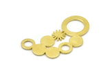 Brass Pendant, Raw Brass, Brass Charm, Brass Necklace, Brass Charm Pendants (52x26x1.2mm) N1704