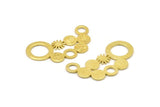 Brass Pendant, Raw Brass, Brass Charm, Brass Necklace, Brass Charm Pendants (52x26x1.2mm) N1704