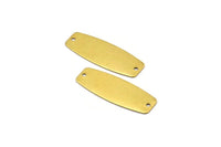 Pirinç Oval Konnektör, 2 Delikli 30 Ham Pirinç Konnektör (27x10x0,50 mm) D0227--c019