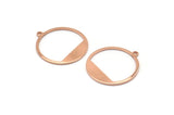 Rose Gold Charm, 6 Rose Gold Plated Brass Round Charms With 1 Loop, Pendnats, Earring, Findings (22x0.7mm) BS 2191 Q0735