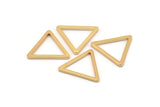 Gold Triangle, 2 Gold Plated Brass Triangle Rings, Gold Charms (27x2mm) D0014 Q0300