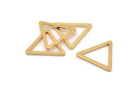 Gold Triangle, 2 Gold Plated Brass Triangle Rings, Gold Charms (27x2mm) D0014 Q0300