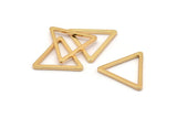 Gold Triangle, 2 Gold Plated Brass Triangle Rings, Gold Charms (27x2mm) D0014 Q0300