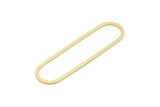 Altın Oval Charm, 4 Altın Kaplama Pirinç Oval Halka, Bağlantı Parçaları (50x13x1mm) D1288 Q0895