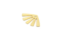 Gold Sun Charm, 12 Gold Plated Brass Rising Sun Flag Charms With 1 Hole, Findings, Earrings (20x12x0.60mm) D1012 Q0916