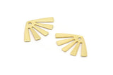 Gold Sun Charm, 12 Gold Plated Brass Rising Sun Flag Charms With 1 Hole, Findings, Earrings (20x12x0.60mm) D1012 Q0916