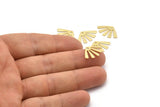 Gold Sun Charm, 12 Gold Plated Brass Rising Sun Flag Charms With 1 Hole, Findings, Earrings (20x12x0.60mm) D1012 Q0916