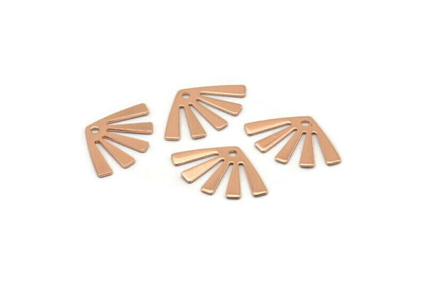 Rose Gold Sun Charm, 12 Rose Gold Plated Brass Rising Sun Flag Charms With 1 Hole, Findings, Earrings (20x12x0.60mm) D1012 Q0916