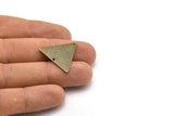 Brass Triangle Charm, 20 Antique Brass Triangle Charms With 2 Holes (22x25mm) K102