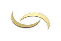 Moon Phase Blank, 10 Raw Brass Crescent Blanks (36x5x0.80mm) Moon9